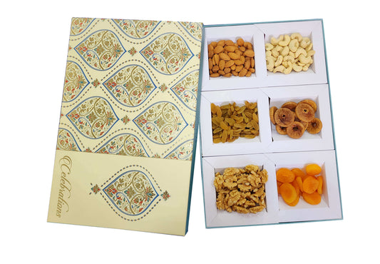 Almond, Kishmish, Fig, Walnut, Apricot, Cashew - 100gm (Each) | Total 600gm