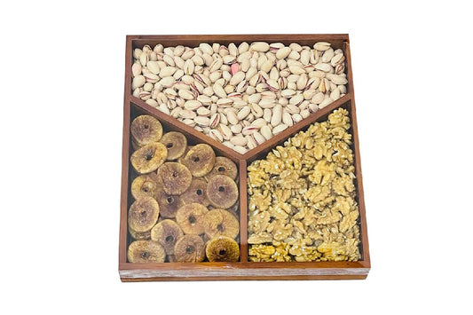 Premium Gift Hamper | With Wooden Gift Box | Pistachios, Fig & Walnut | Best Gift for Marriage, Birthday and Corporate Event