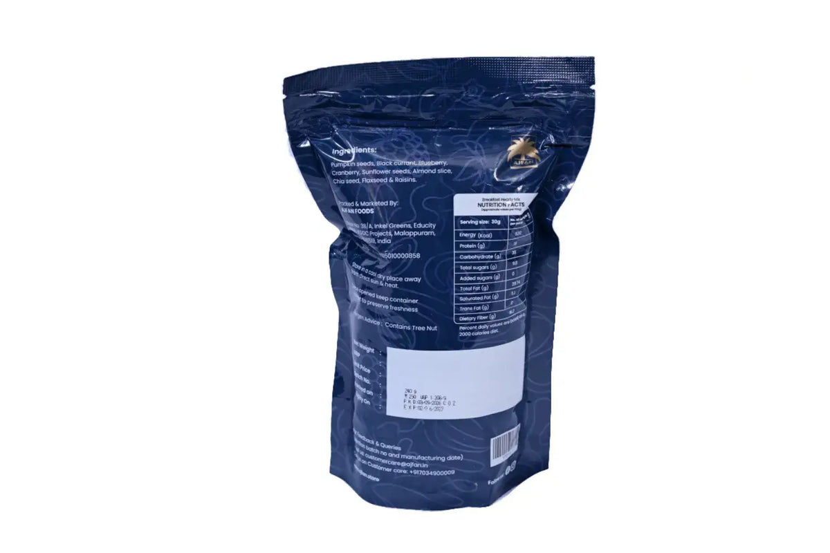 Ajfan Breakfast Hearty Mix Pouch – 240g Superfood Blend with Berries, Nuts & Seeds