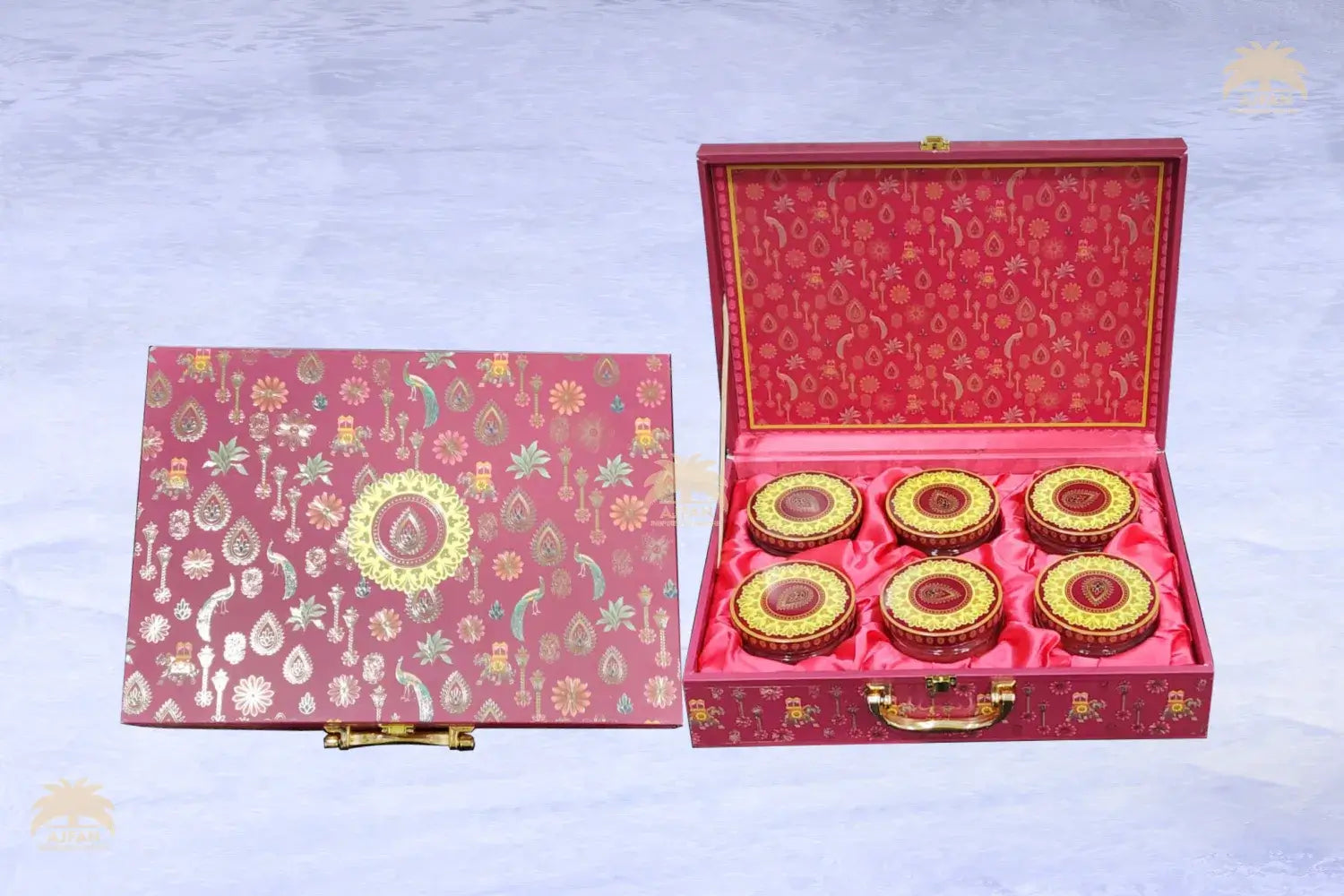 Ajfan Royal Elephant & Peacock Dry Fruit Gift Box – Festive Edition (6 x 100g | 600g)