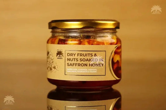 dry-fruits-nuts-saffron-honey Dry Fruits & Nuts Soaked in Saffron Honey – Premium Gourmet Blend