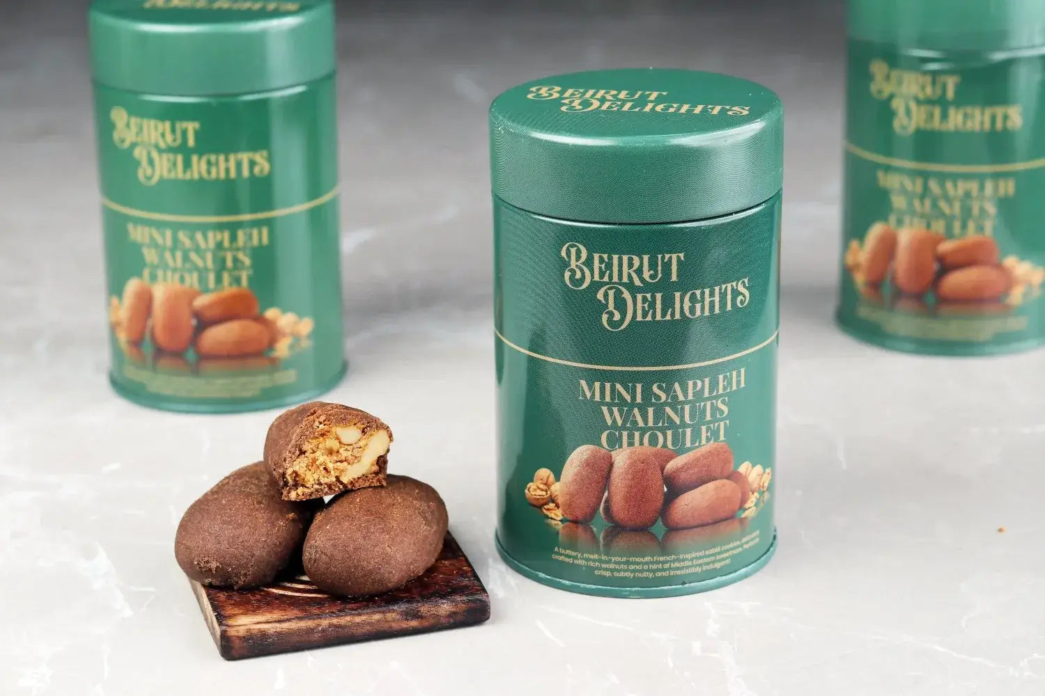 Mini Sapleh Walnut Choulet – French-Inspired Walnut & Chocolate Cookies