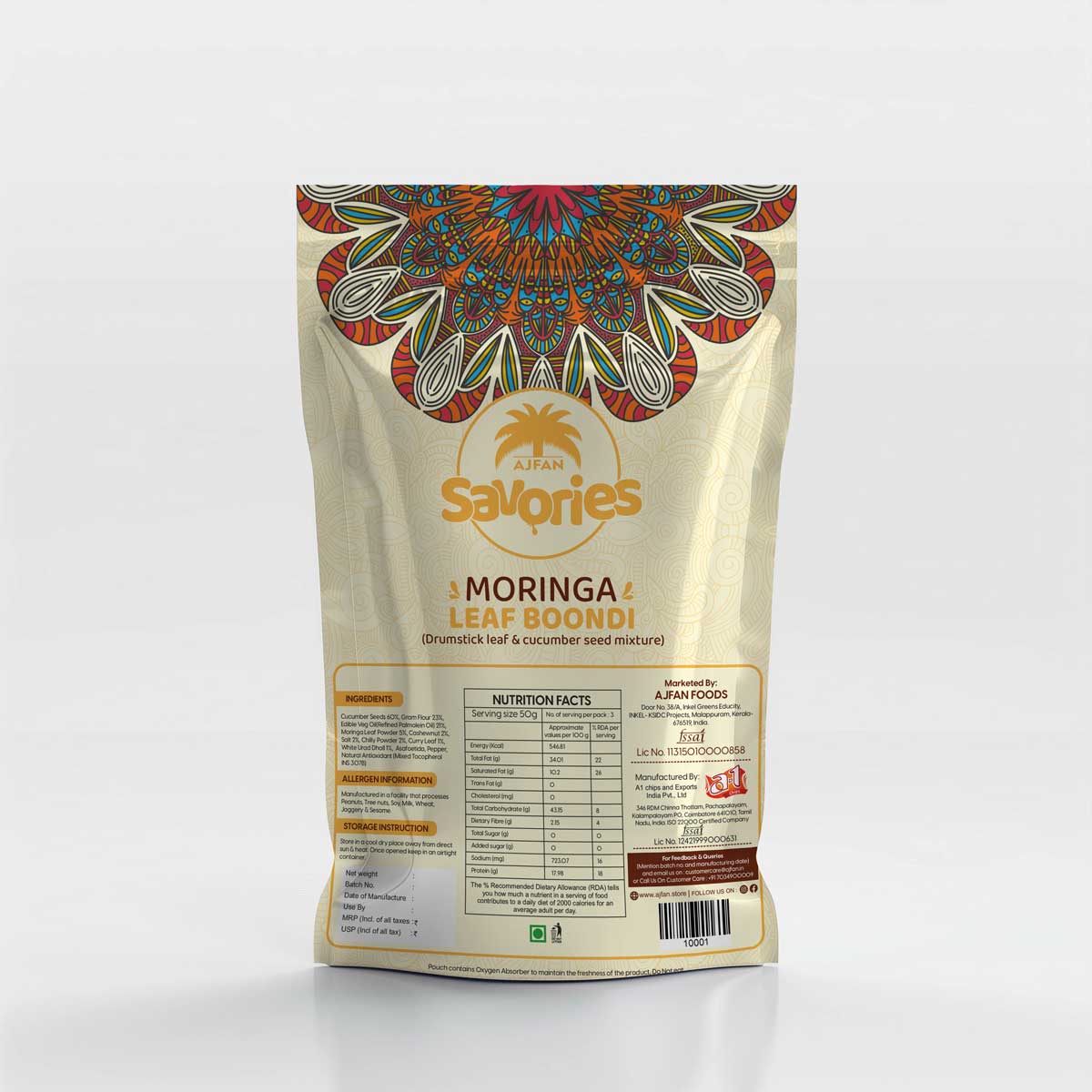 Moringa Leaf Boondi - 150 GM - Ajfan Store